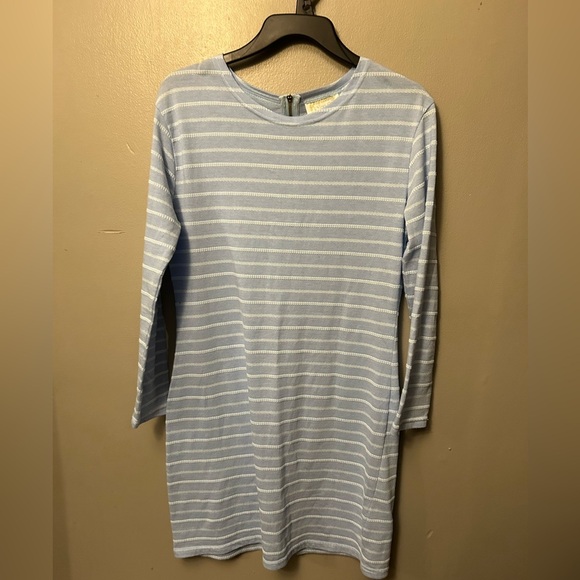 Sail to Sable dress - light blue/white stripe long sleeve casual lightweight - Picture 7 of 10